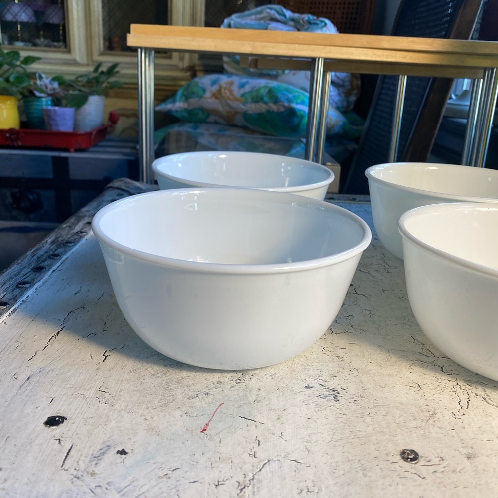 4 Corelle White 32 oz Ice Cream Bowls